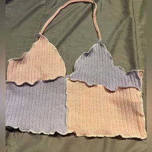 Cotton candy crop top